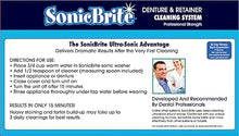 Denture/Retainer Cleaning Kit — Clean any Removable Dental Device with a Powerful Sonic Bath — Cleaner for Night & Mouth Guards, Aligners & More — Powerful Cleaning System